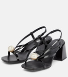 Miu Miu Embellished patent leather sandals