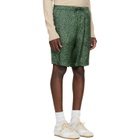 Dries Van Noten Green Viscose Shorts