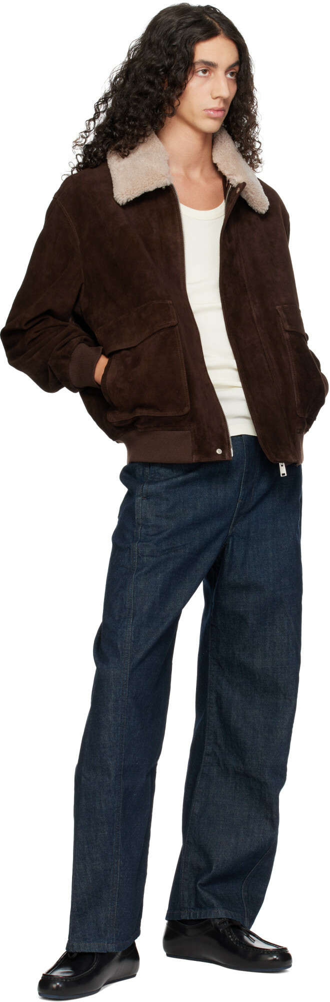 Arma Brown Bari Gritty Suede Jacket