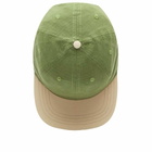 Lite Year 2-Tone Cotton 6 Panel Cap in Olive/Sand
