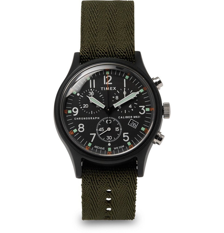 Photo: Timex - MK1 Chronograph Aluminium and Nylon-Webbing Watch - Men - Black
