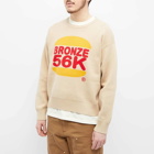 Bronze 56k Men's Burger Crew Knit in Taupe