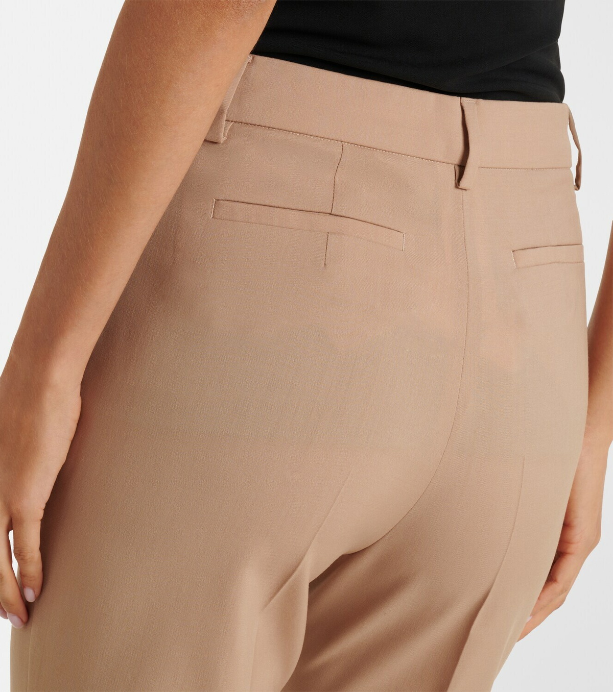 Sportmax Virgin wool flared pants