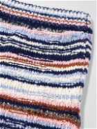 Marni - Straight-Leg Striped Crocheted Cotton Shorts - White