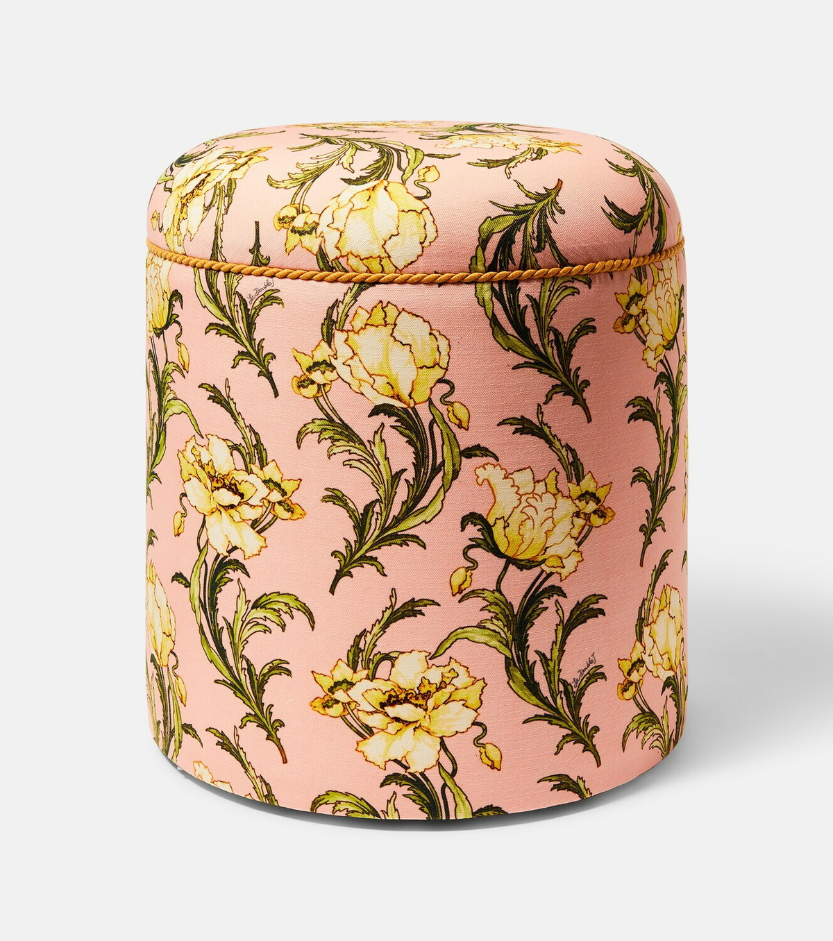 La DoubleJ Baba' floral canvas pouf