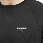 Balmain Men's Flock Crew Sweat in Black/White