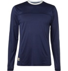 TRACKSMITH - Twilight Slim-Fit Logo-Appliquéd Stretch-Mesh T-Shirt - Blue
