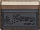 Lanvin Black & Brown 'Tricolor' Leather Card Holder