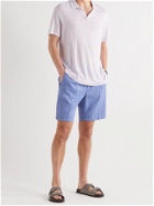 ALTEA - Slub Linen-Blend Shorts - Blue