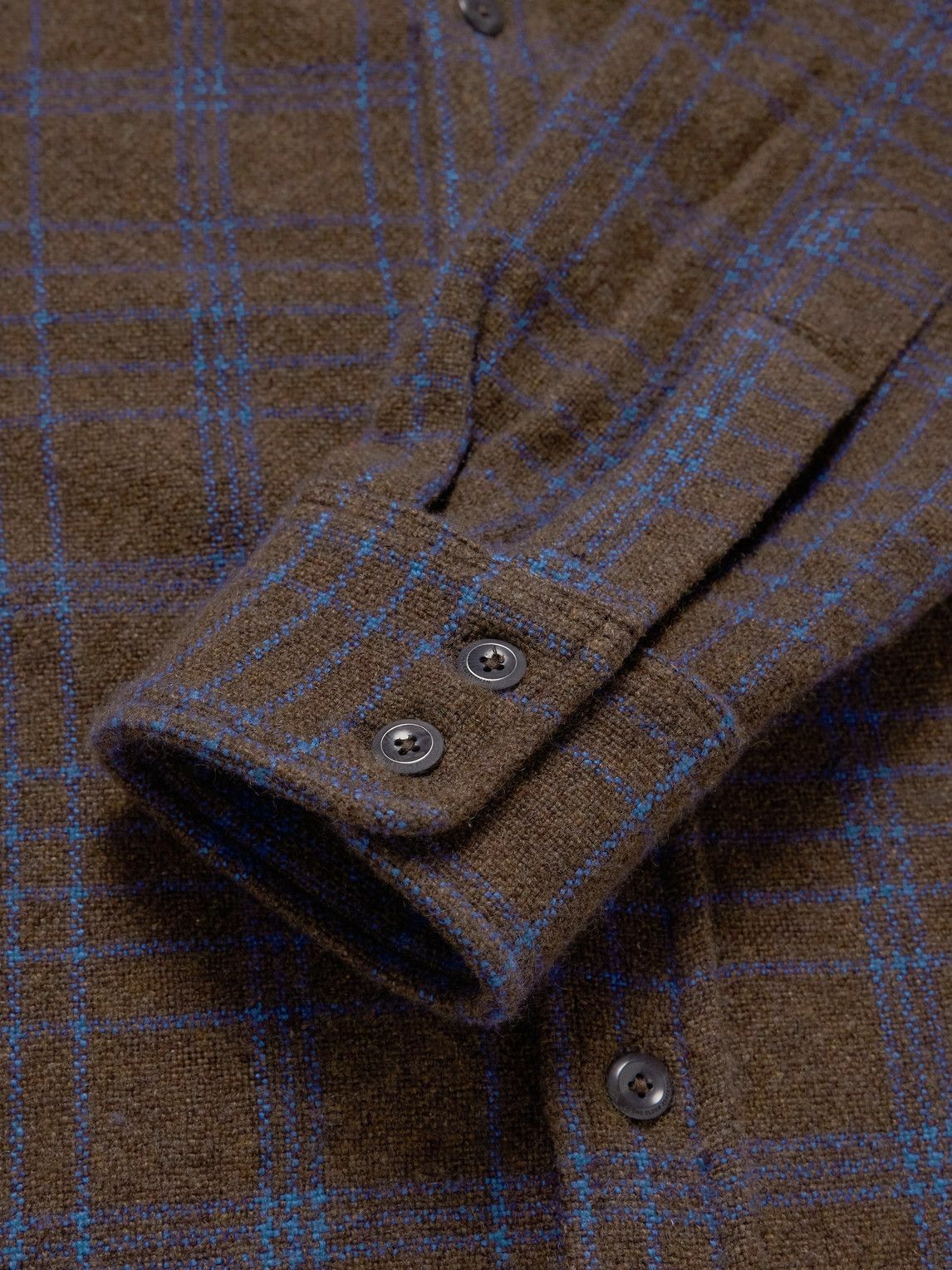 The Elder Statesman - Checked Cashmere Overshirt - Brown