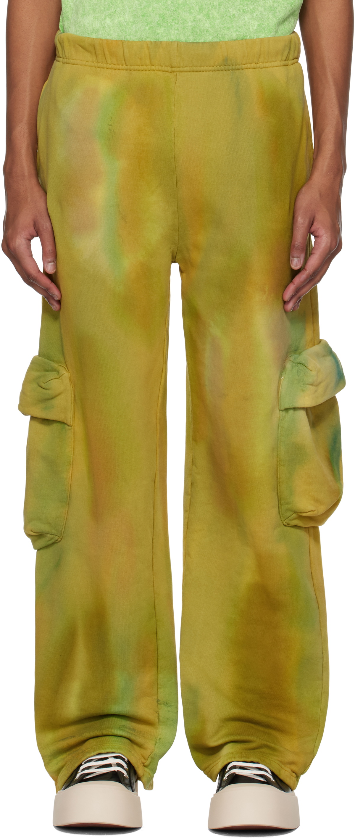 Collina Strada Yellow Deadstock Cotton Cargo Sweatpants