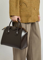 Givenchy Antigona Small Leather top Handle bag - Chocolate - One Size