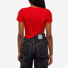 Sami Miro Vintage Women's Asymmetric T-Shirt in Red