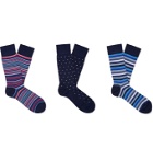 Marcoliani - Three-Pack Cotton-Blend Socks - Multi