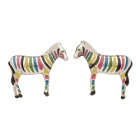 PS by Paul Smith Silver and Multicolor Zebra Cufflinks