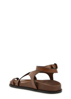A.emery Jalen Slim Leather Sandals Brown