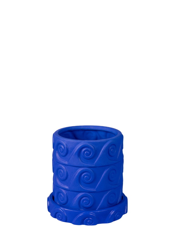 Photo: Seletti Magna Graecia Onda Terracotta Vase With Saucer