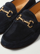 Brunello Cucinelli - Horsebit-Embellished Suede Loafers - Blue