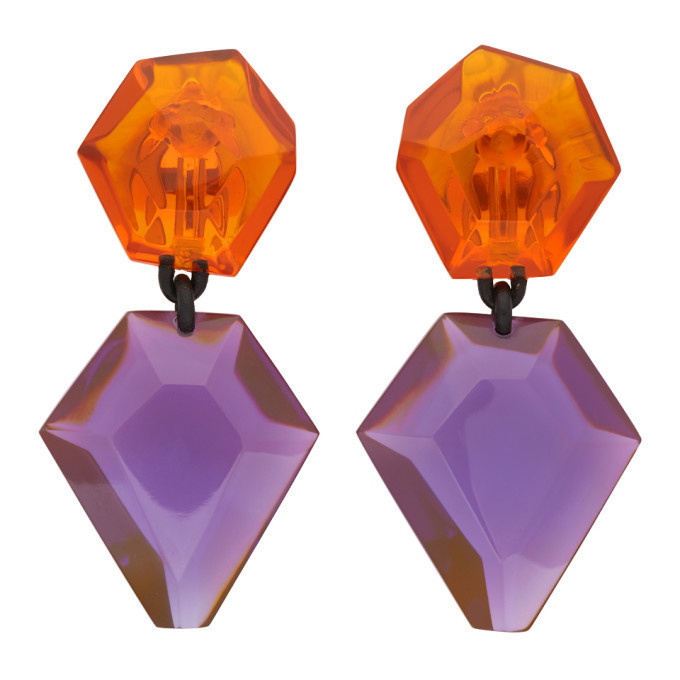 Photo: Monies Orange and Purple Riley Earrings