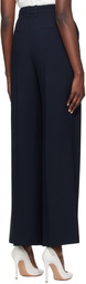 BOSS Navy Relaxed-Fit Trousers