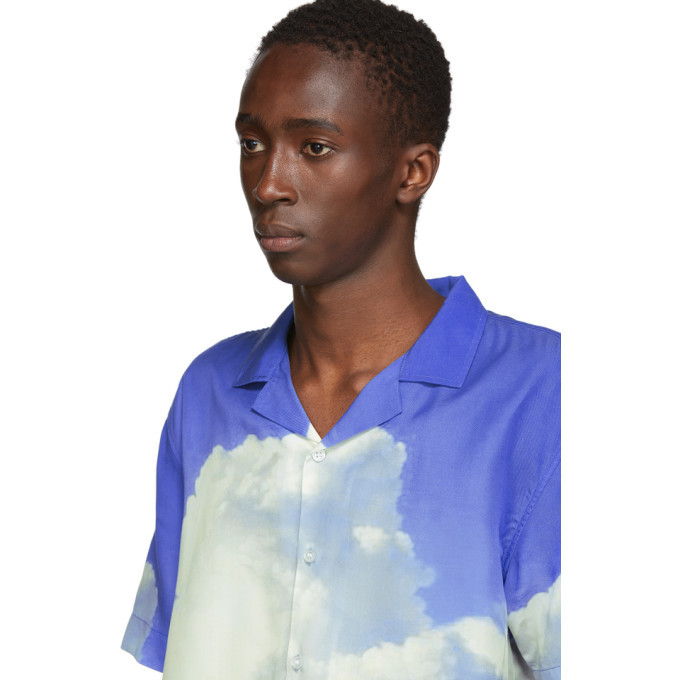 Axel Arigato Blue Oil Painting Texas Short Sleeve Shirt Axel Arigato