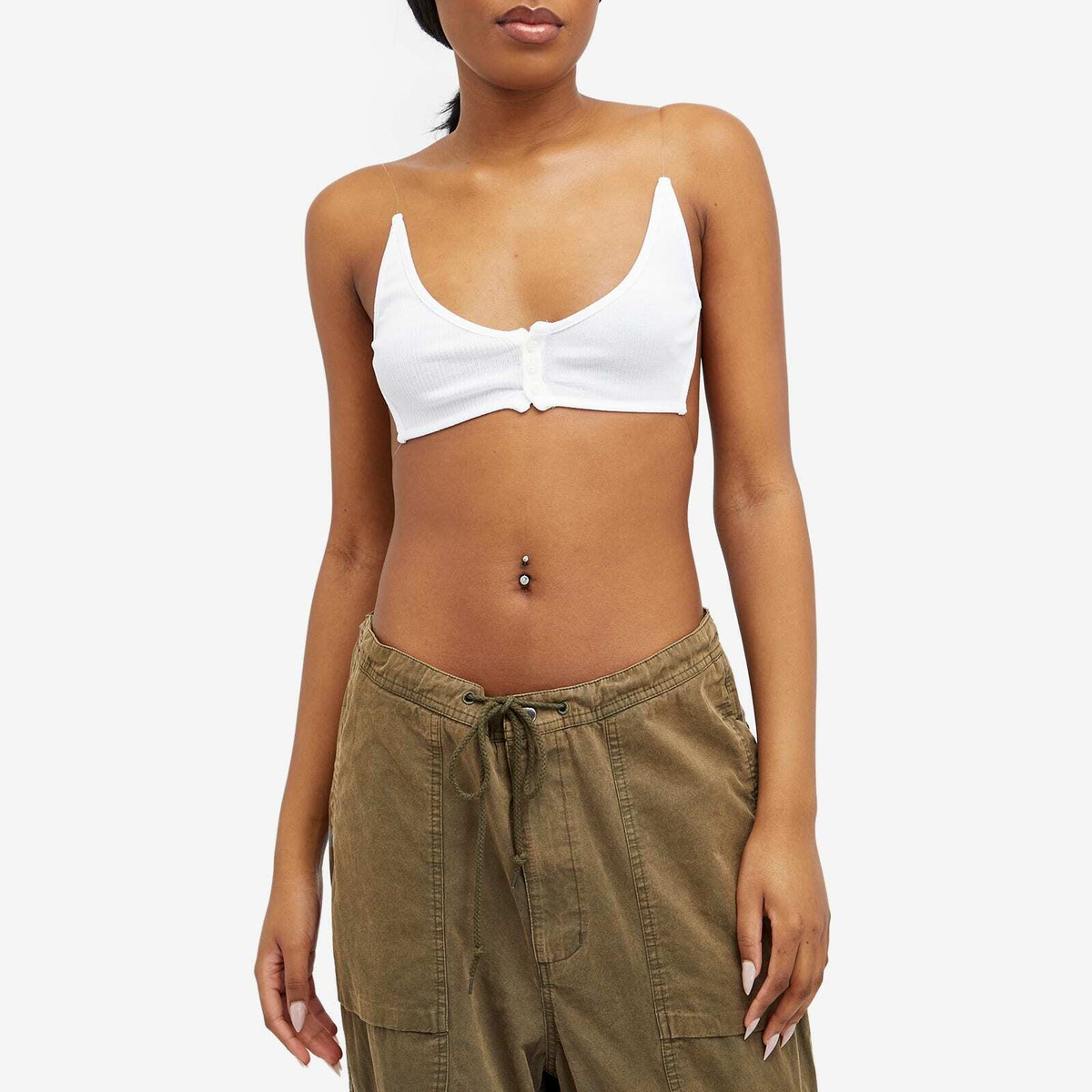 Y/Project Women's Invisible Strap Bralette in Optic White