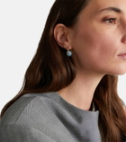 Sydney Evan 14kt gold (585/1000) earrings with diamonds and aquamarines