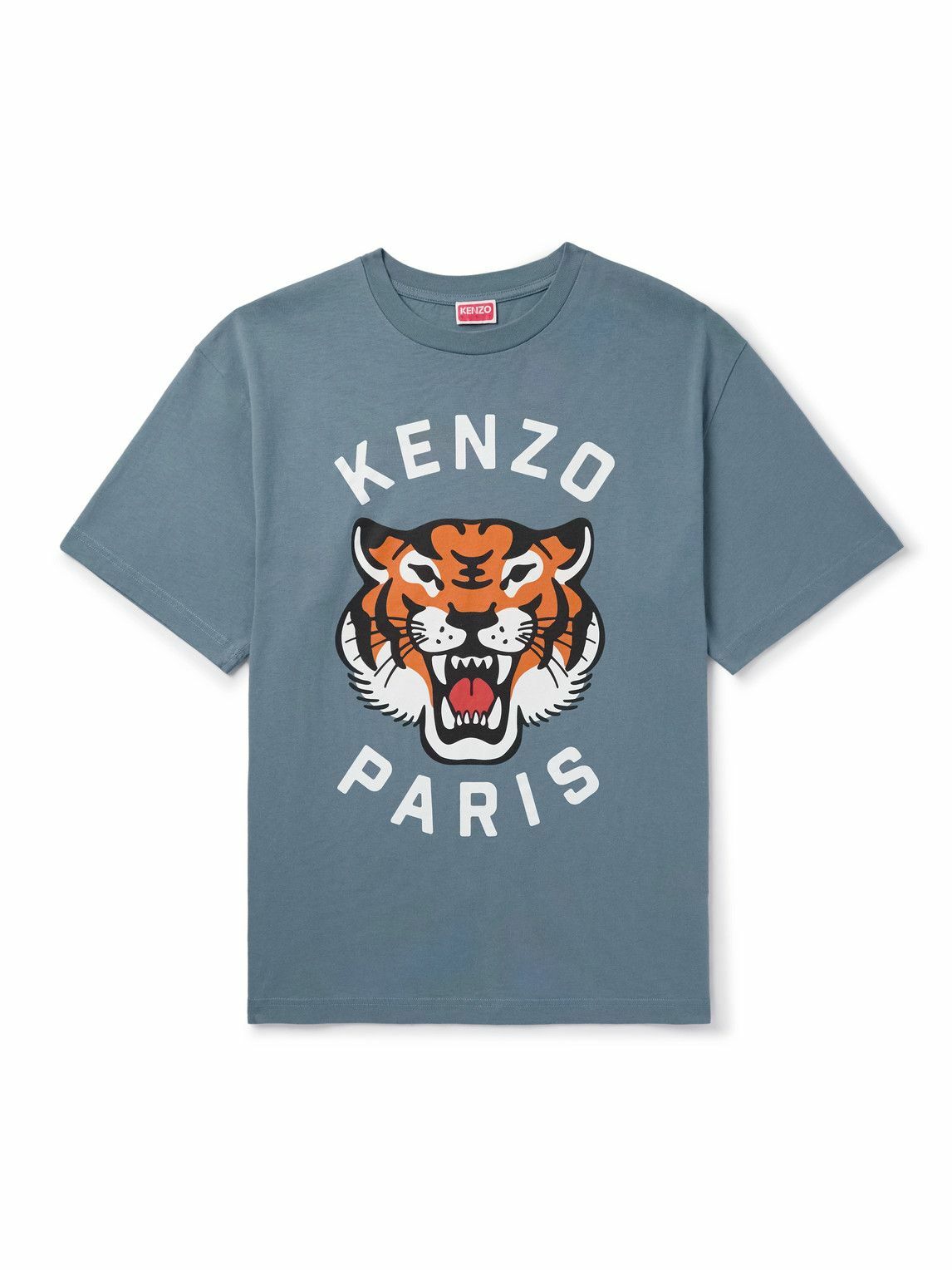 KENZO Tシャツ Lucky Tiger 半袖 コットン ロゴ FE68TS0094SG Kenzo Lucky Tiger Short Sleeve T-Shirt, Size X-Large
