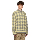 Landlord Yellow and Grey Gingham Showoff Sweater