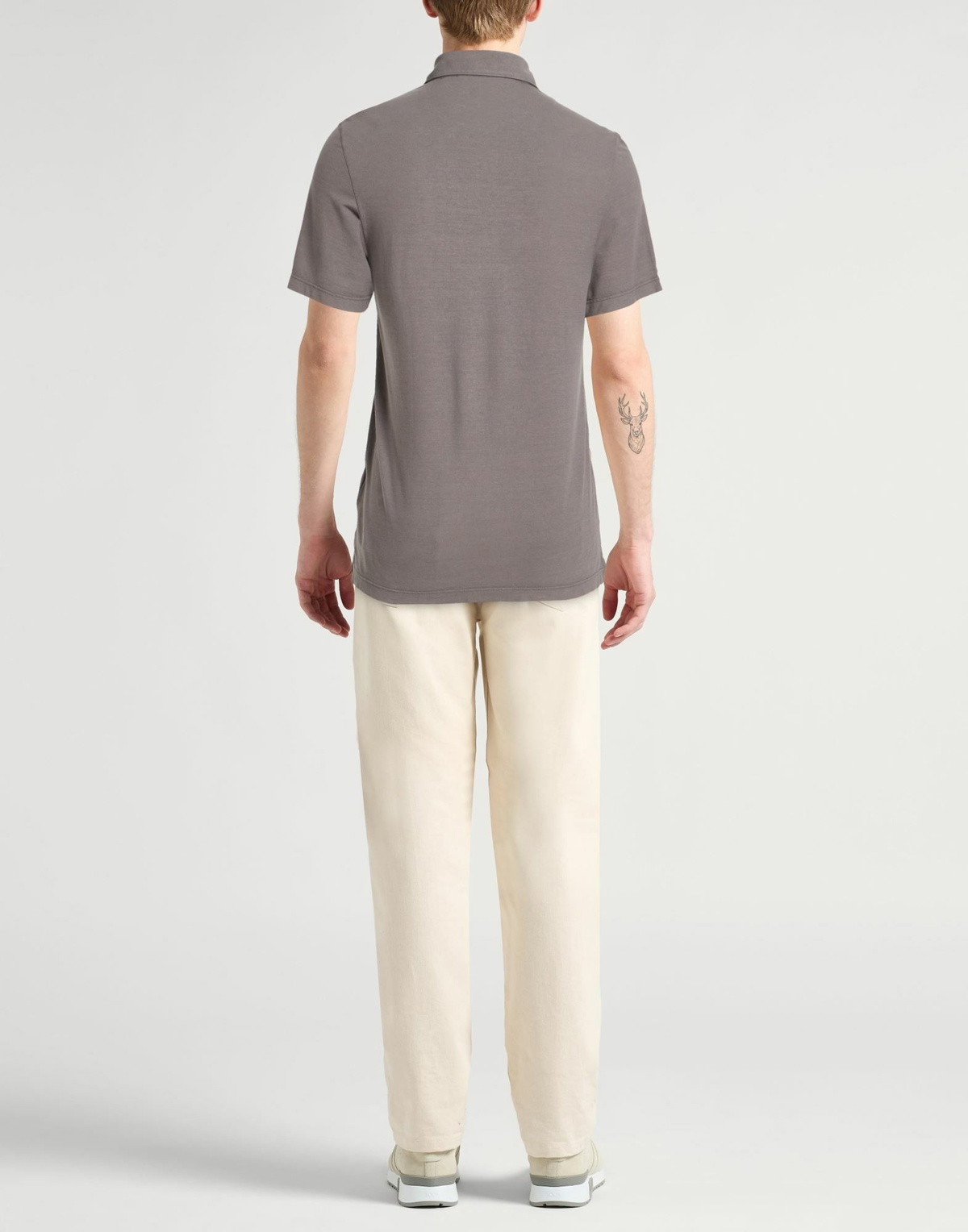 Lardini Mens Polo shirt in Grey