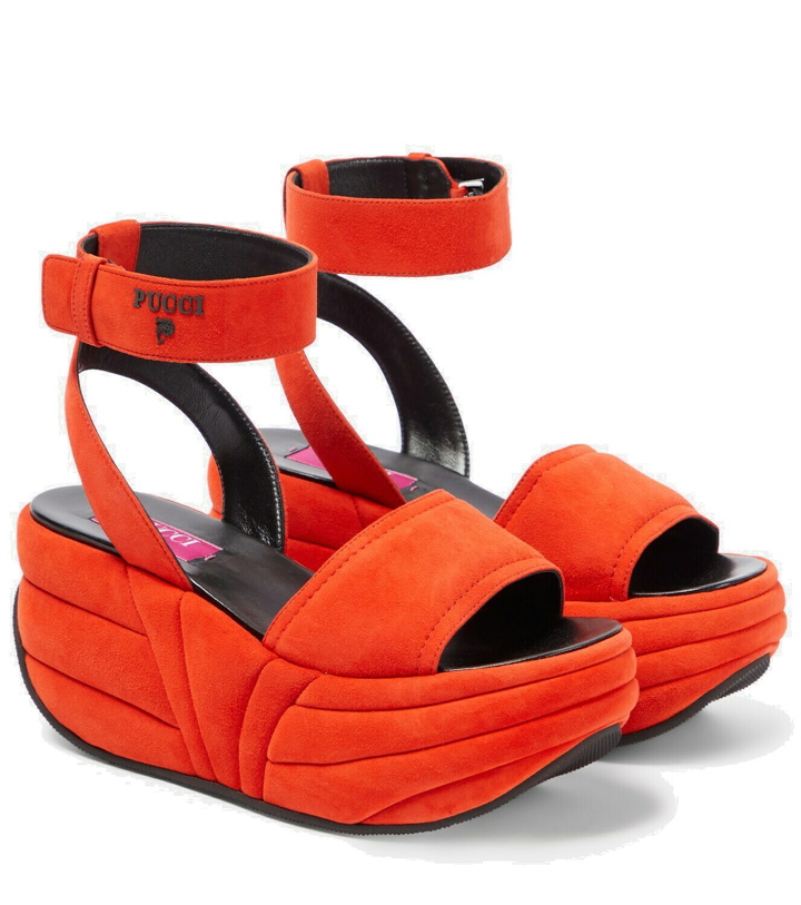 Photo: Pucci Pucciami suede wedge platform sandals