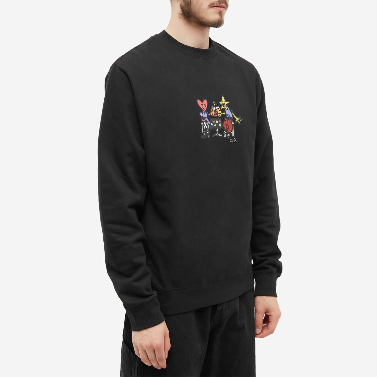 Skateboard Cafe Men's Cheers Crew Sweat in Black