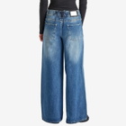 House Of Sunny Women's Low Rise Wide Leg Jeans in Blue Wash