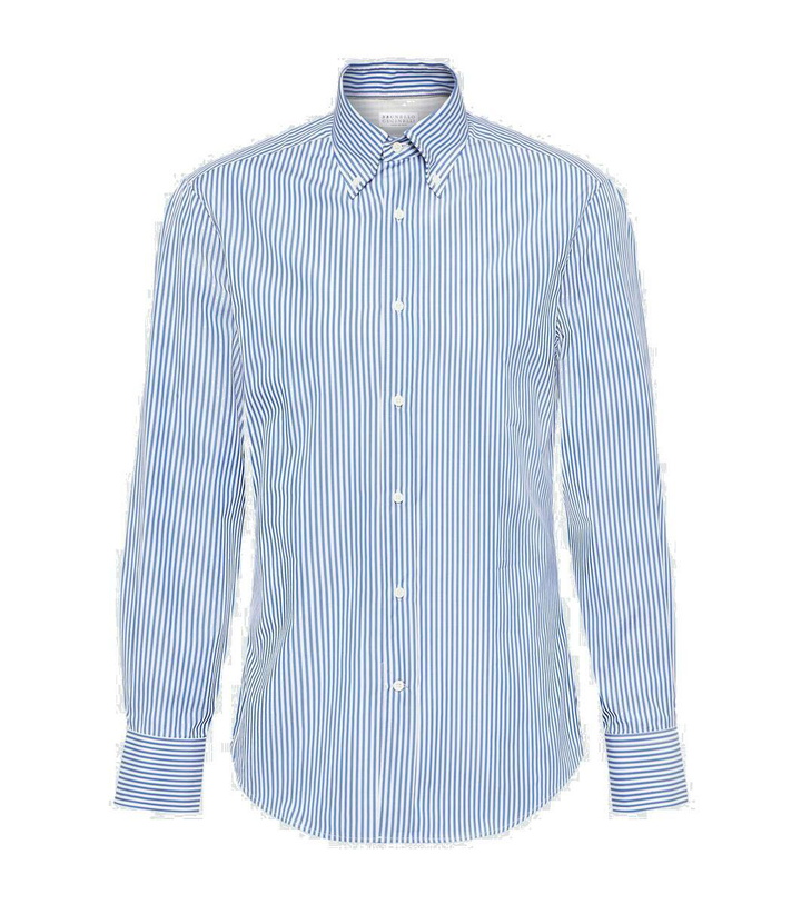 Photo: Brunello Cucinelli Striped cotton shirt