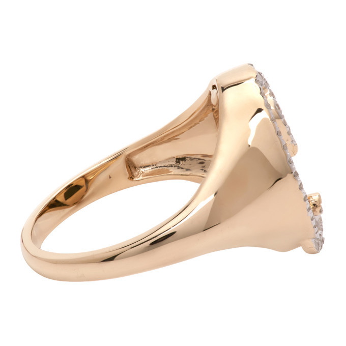 Adina Reyter Onyx and Diamond Signet Ring