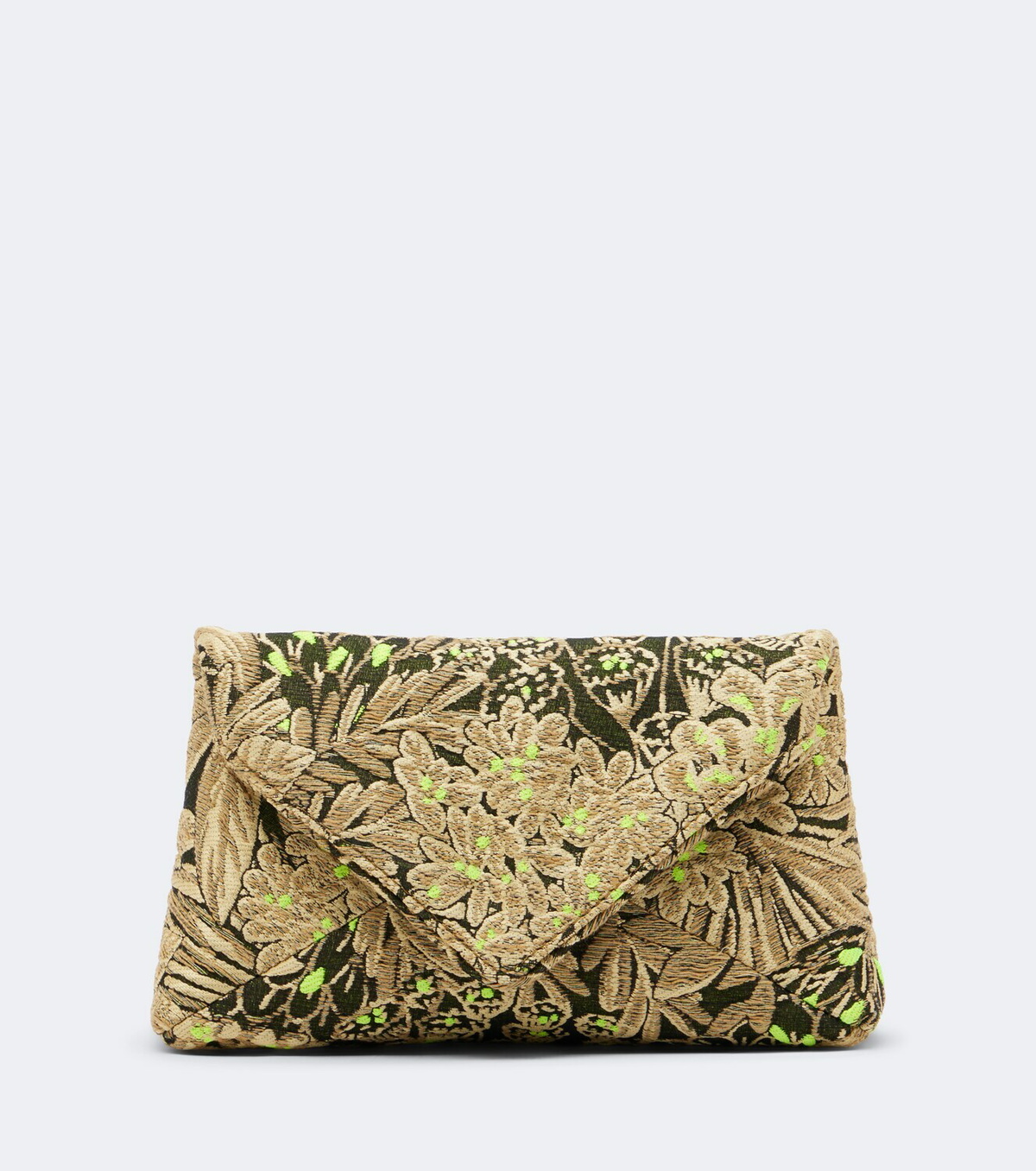 Dries Van Noten Small floral jacquard clutch