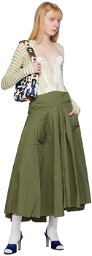 Talia Byre Khaki Pocket Maxi Skirt