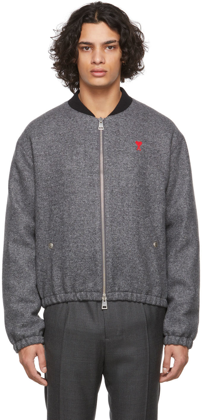 Ami wool outlet bomber