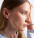 David Yurman Sterling silver earrings with diamonds