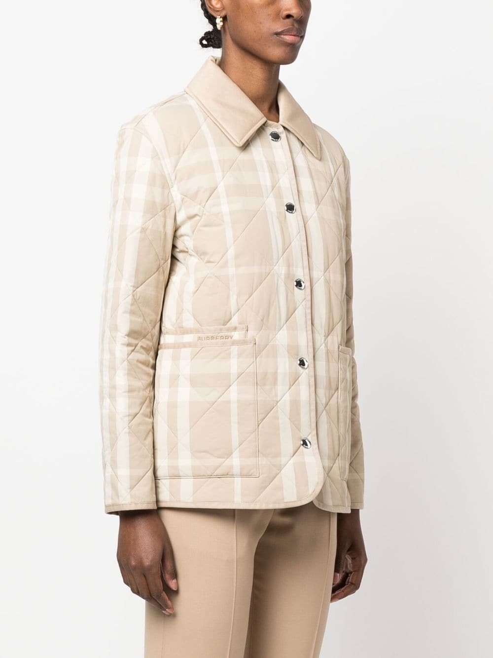 ジャケット Burberry Beige wool-blend short jacket BURBERRY - Quilted Short Jacket Burberry