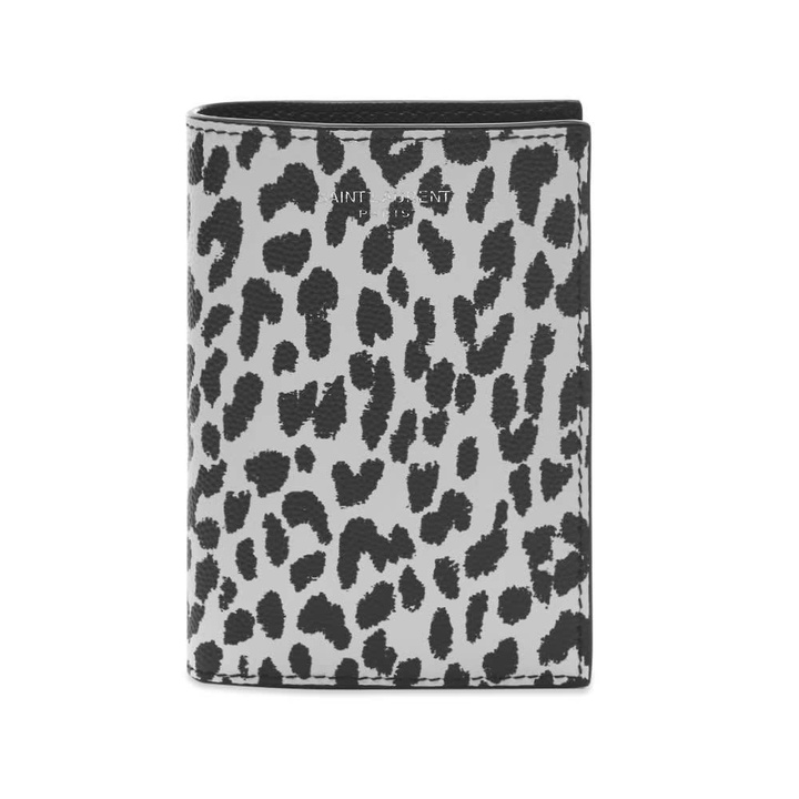 Photo: Saint Laurent Leopard Credit Card Wallet