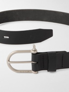 Bleu de Chauffe - 3.5cm Manille Leather Belt - Black