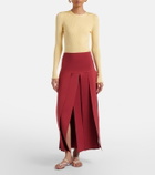 Alaïa Pleated midi skirt