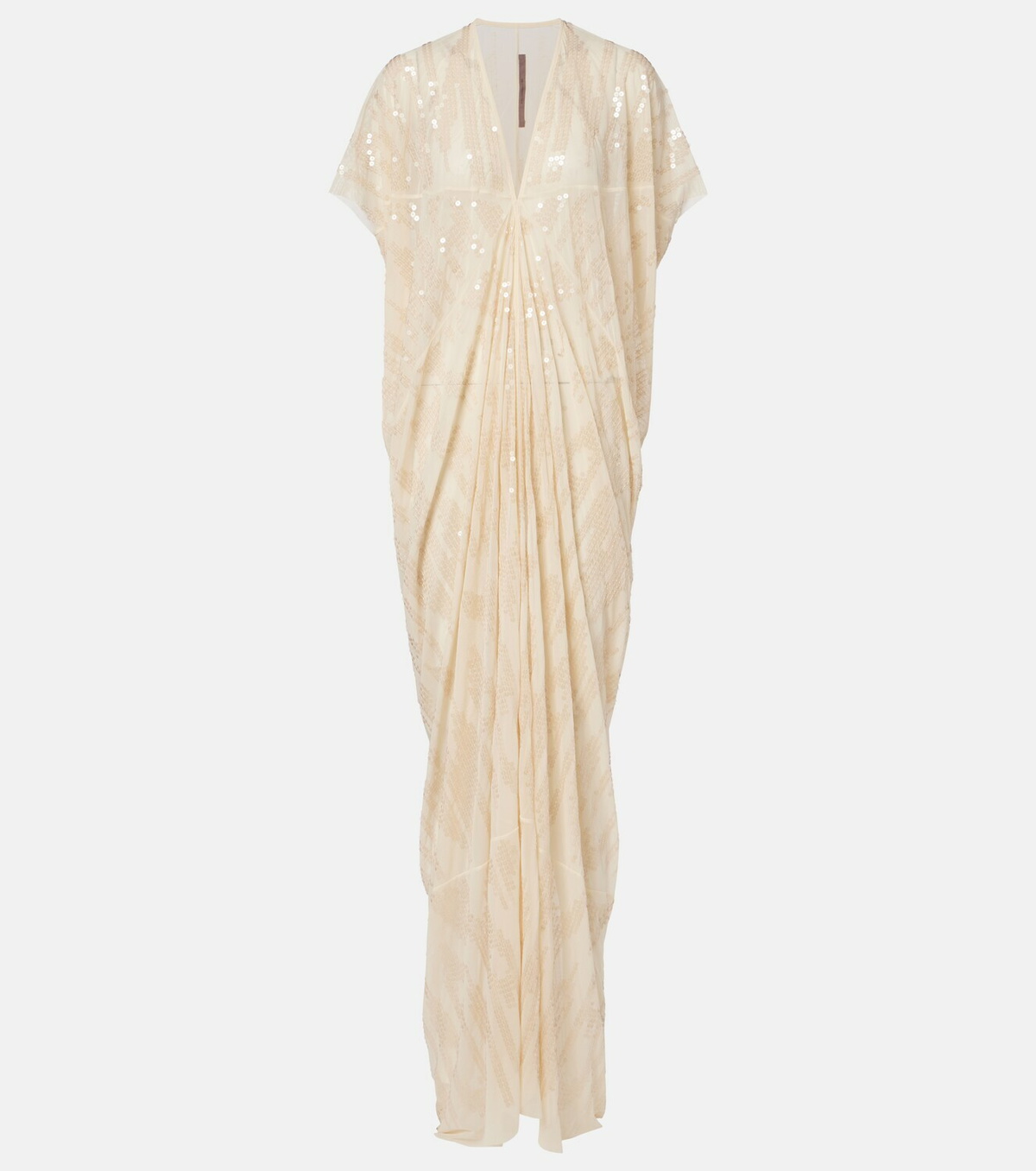 Rick Owens Lilies gathered sequined tulle gown