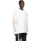 VETEMENTS White Degrade Gothic Logo Long Sleeve T-Shirt