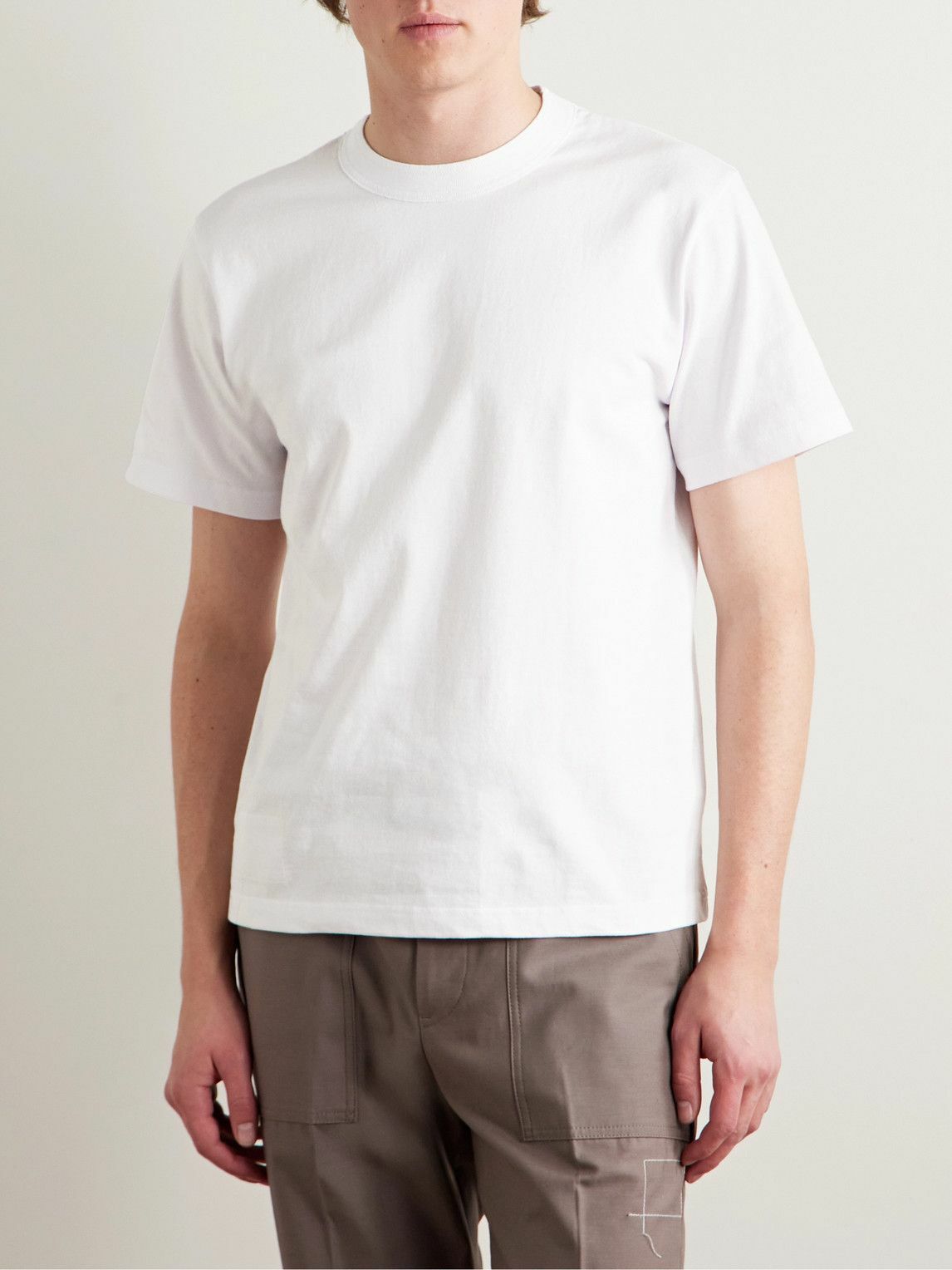 Sacai - WTAPS® Logo-Print Cotton-Jersey T-Shirt - White Sacai