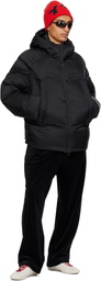 Y-3 Black Hooded Puffer Down Jacket