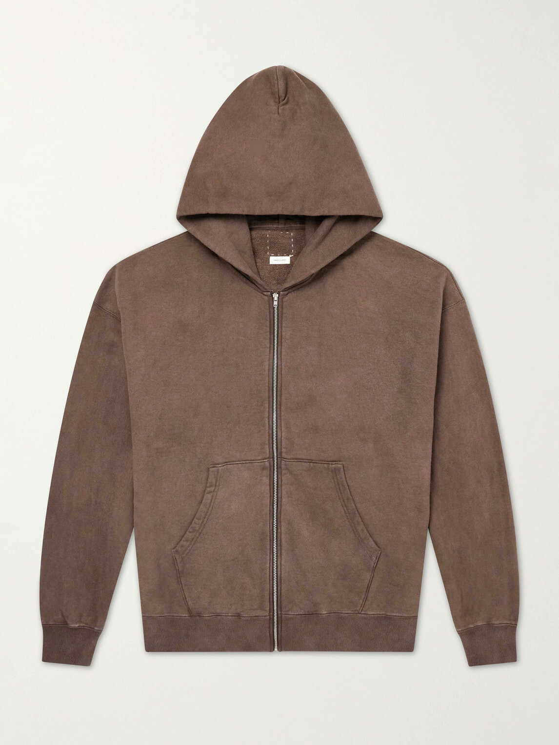 Visvim - Jumbo Cotton-Jersey Zip-Up Hoodie - Brown