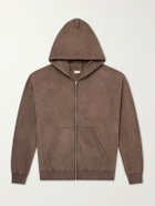 Visvim - Jumbo Cotton-Jersey Zip-Up Hoodie - Brown
