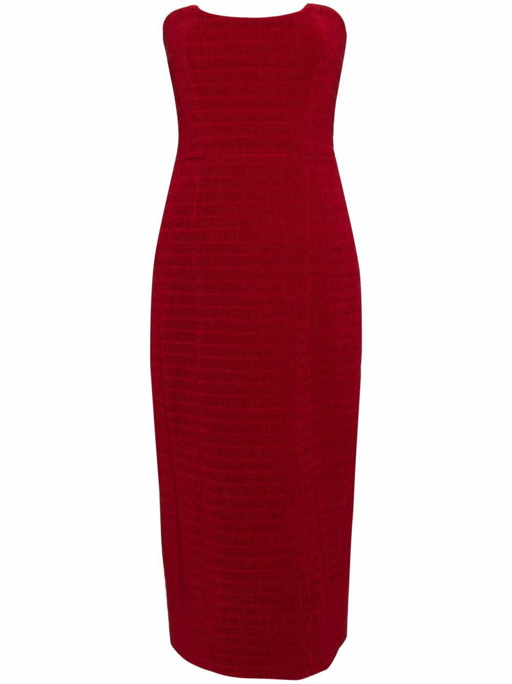 strapless open back dress Filippa Red Italian Duchess Satin Dress main image 0